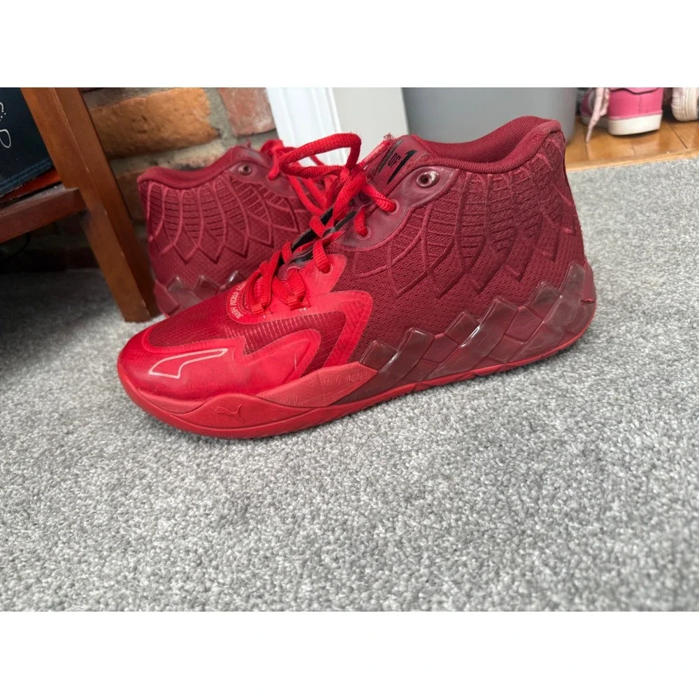 PUMA LaMELO Ball‎ MB.01 Shoes Mens Sz 11 Red Basketball Gym Sneakers